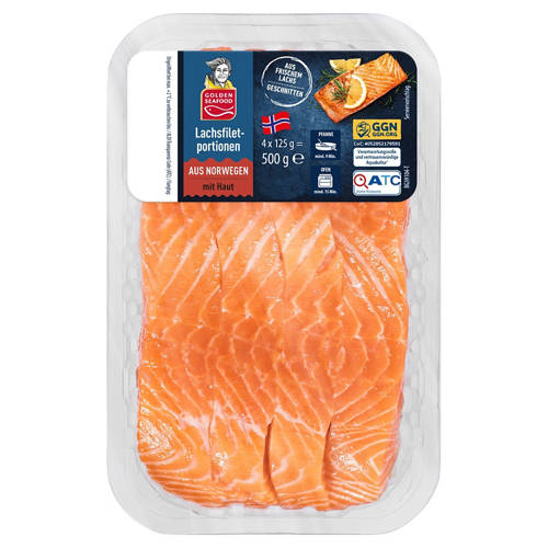 Norwegische Lachsfiletportionen 500 g